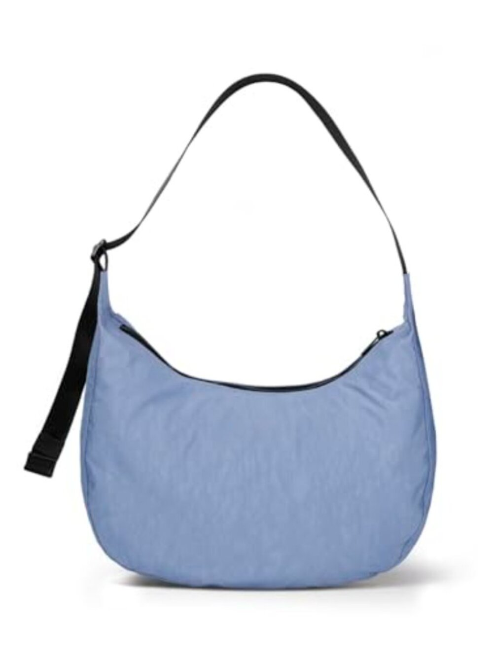 Nylon Crescent Crossbody Bag Adjustable Strap Dual Interior Pockets